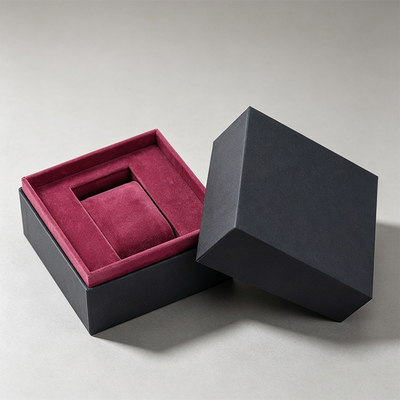 FR-W05/ Matted Speciality Paper Lid and Bottom Watch Box Packaging
